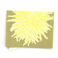 Flower Burst Screenprinted Black Card