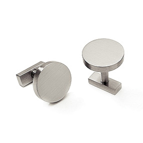 Konzuk Steel Round Cufflinks