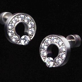 B tiff Earrings Modern Shine Dazzle Circles ER118
