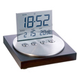 Lexon Roswell Alarm with Wood Base