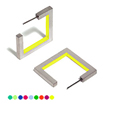 KM147 Powder coated stainless steel earrings