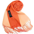 Orange Ombre Cashmere Pashmina Shawl