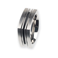 R116 Stainless steel and rubber inlay ring