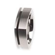 R114 Stainless steel and rubber inlay ring