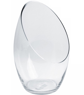 Contemporary Glass Vase Ovoid Unique Home Decor