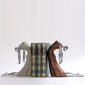 Stonecast Lady Siloutte Bookends Contemporary Home Accents