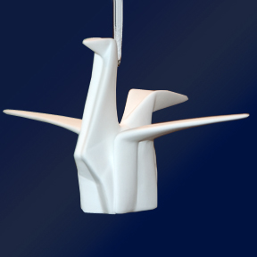 POrcelain Origami Crane Modern Home Decor Accents