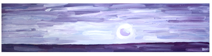Purple Sky Oil Painting Modern Artwork