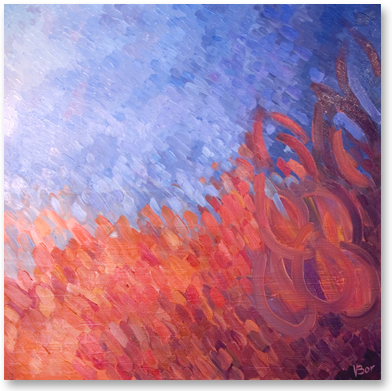 Tulip Fire Oil Painting Contemporary Artwork