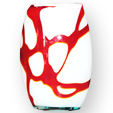Delfo Red/White Swirl Vase