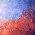 Tulip Fire Oil Painting Modern Artwork