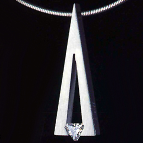 Btiff Triangle Modern Pendant PT123 Stainless Steel