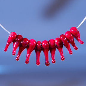 Kim Fraczek Anemone Glass Red Necklace Unique Modern