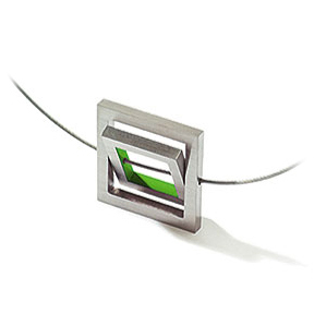 Contemporary Jewelry, Accessories, Home Decor|SHOP OUTofGRAY :  necklace spinning squares colors green resin