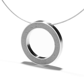 Konzuk Steel Concrete Necklace Modern Innovative Jewelry