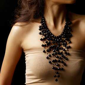 Unique Contemporary Black Onyx Necklace