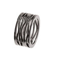R118/7 Veto Steel Wave Fun Ring