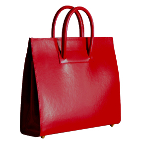 Pratesi Classic Red Handbag Italian Leather Contemporary Luxury Accessories