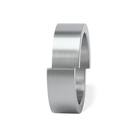 Xen Absorption Solid Steel Ring Modern Unique Jewelry