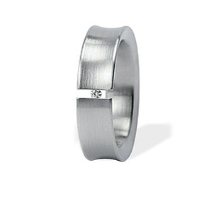 Xen Harmony Concave Diamond Steel Modern Tension Ring