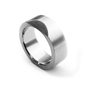 KMR132 Steel Konzuk Ring Contemporary Minimalist Jewelry