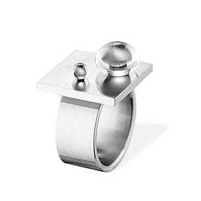 Xen Vision Ring w/Glass Dew Drops Modern Desing