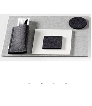 Daff Wool Felt Placemats in Gray Modern Setting
