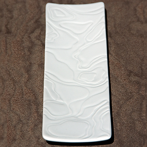 Ardoise Sushi Plate by Deshoulieres in white, modern design, imported