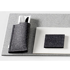 Daff Felt Silverware Case Modern Gray