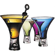 Bubble Martini Glass Set