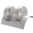 Salt and Pepper Disk Shakers Unique Modern Steel